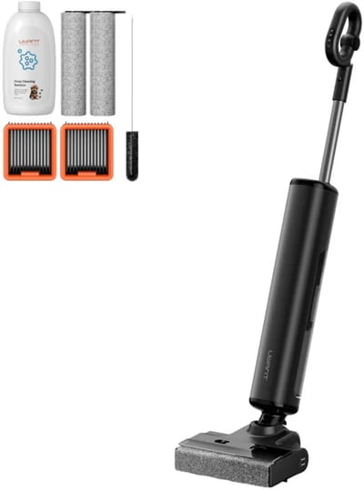 UWANT D700 Pro Nat- en Droogzuiger - Steelstofzuiger zonder Zak - Draadloze Vloerreiniger met Dweilsysteem - D-Vormige Borstel
