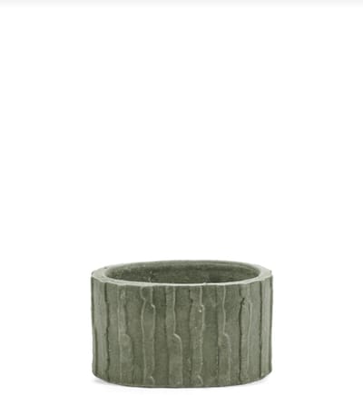 Serax Bloempot Ovaal Ribbel Groen-Donker Groen L 30 cm B 20 cm H 17 cm