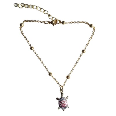 2 Love it Schildpad Riviera - Enkelbandje - Maat 22 - 27 cm - Stainless steel