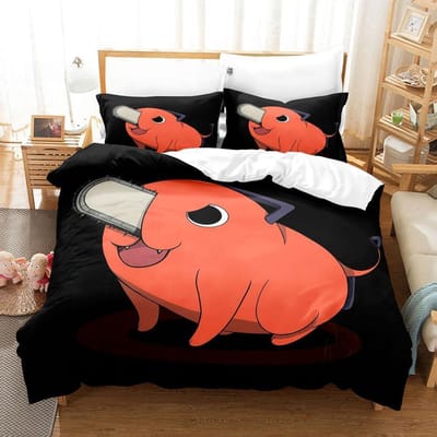 Chainsaw Man Pochita Beddengoed Collectie Enkel Twin Volledig Queen King Size Bed Collectie Volwassen Kind Slaapkamer Dekbedovertrek Collecties Anime Met Beddengoed US Twin 173x218cm