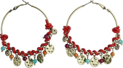 Behave - Oorbellen - Oorringen bohemian stijl - Kleurrijke kralen - 6,5 cm