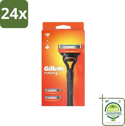 Gillette - Fusion 5 - Scheermesje - Ergonomisch ontwerp - 2 Extra Navulmesjes - Voordeelverpakking - 24 stuks - Scheerapparaat - Gillette Fusion5