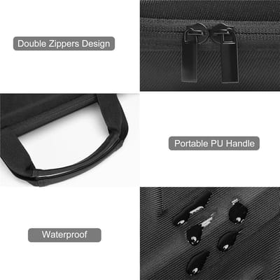Laptoptas Hardcase - Notebook Handtas - Veilig Vervoer - Schokabsorberend EVA - 13-17 Inch - Zwart