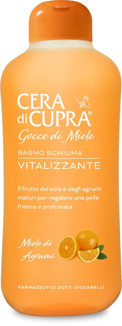 Cera di Cupra - Gocce di Miele - Bagno Vitalizzante met Citrushoning: hét bad- en doucheschuim voor een vitale ochtendboost en langdurige frisheid (fles 700ml).