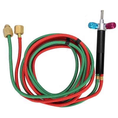 Torche à gaz oxygène Soudure Pistolet à souder avec 5 embouts remplaçables pour le traitement de bijoux (S)
