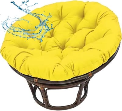 Vervangingskussen Rond - Zitkussen Buiten - Comfortabel Zitten - Waterdichte Stof - 180 cm - Geel