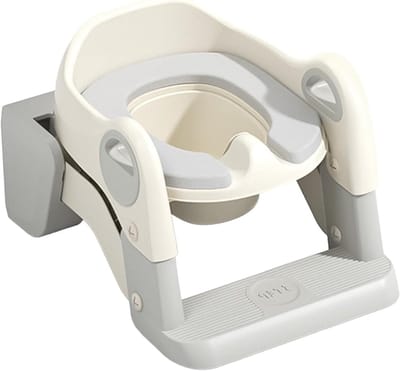 Kinder WC - Zindelijkheidstrainer - Zelfstandig naar wc - Antislip en veilig - 22D x 393B x 22H cm - Grijs