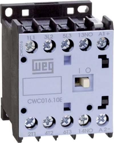 WEG CWC016-10-30C03 Contactor 3x NO 7.5 kW 24 V/DC 16 A Met hulpcontact 1 stuk(s)
