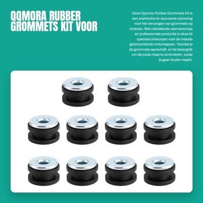 Dailygoods- Rubber Grommets Set - Duurzaam Motoronderdeel - Vervangingsonderdeel - Professionele Accessoire - Geschikt voor Motoren - Gemaakt van Rubber en Staal - Motoronderdelen