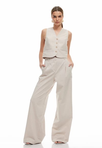 Normale taille Brede pijpen Palazzohose