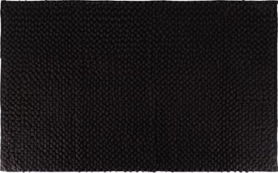 Tendance Badmat microfiber - bolletjes - zwart - 50 x 80 cm - absorberend - badkamer mat - antislip - zacht