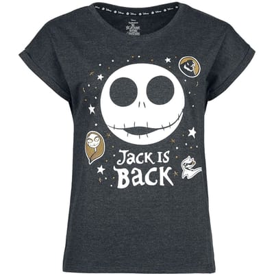 The Nightmare Before Christmas - Disney T-shirt - Jack Is Back - S tot XXL - voor Vrouwen - zwart