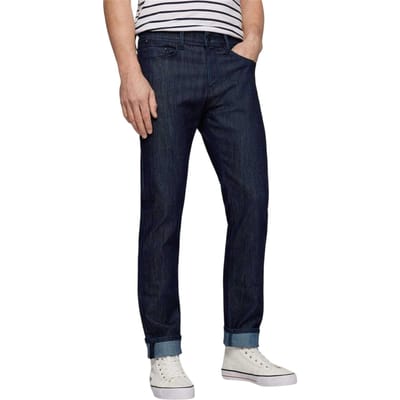 Boss Herenjeans Delaware3, donkere wassing, slim fit (Marine)