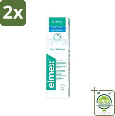 Elmex - Tandpasta - Sensitive Whitening - Triple Protection - 75 ml - Voordeelverpakking - 2 stuks - Gevoelige tanden - Tandpasta