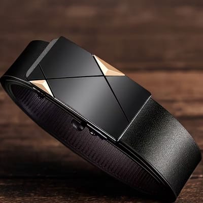 Gouden Automatische Herenriem Zonder Gaatjes - Luxe Klikriem 120 cm
