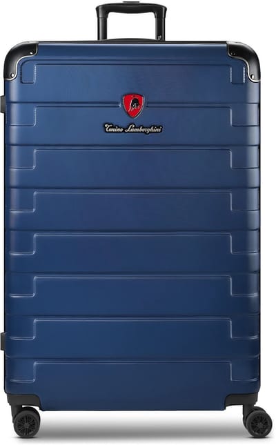 Tonino Lamborghini Milano 4-wiel Trolley XL 83 cm speciale maat met rekbare vouw - Harde bagage - TSA slot - navy