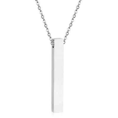 LGT Jewels dames ketting Edelstaal Zilverkleurig verticale Balk