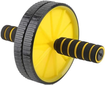 Buikspierroller - Ab Wheel Fitnesswiel - Core Training - Stabiele Lager - 7 x 4 x 18 cm - Zwart