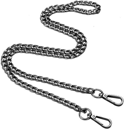 Verstelbare Schouderband voor Handtas met Metalen Karabijnhaak - 1.2m, Zwart, Ideaal voor DIY en Vervangingen