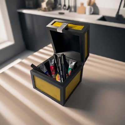 Bureau Opbergkist Opbergdoos 3d Geprinte Opbergdoos Opbergdoos Gamers Cosplay Decoratie Gepixelde Buitkist | 20 cm / 7.9 inch