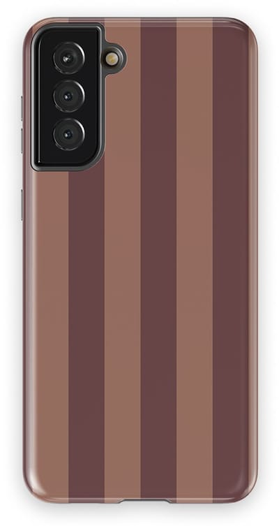 DripCase Gestreept Hoesje Samsung Galaxy S21 Plus | Backcover met Mag | Stripes Motief | Trendy Case Samsung Galaxy S21 Plus met Strepen Burgundy Rush