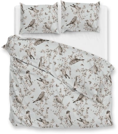 Zohome Dekbedovertrek Uccello - Bedlinnen met Takken print - 240x220 - Grijs - Dekbedhoes van 100% Katoen-Flanel