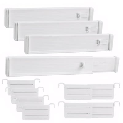 Dailygoods- Ladeverdelers 4 stuks - Verstelbaar 33-58,5 cm - Organizer voor keuken/slaapkamer - ABS-kunststof - Hoogte 6,4 cm - Efficiënte ruimteverdeling - Lade-organizer
