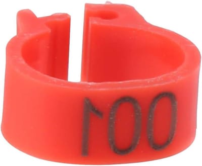 100 stuks Vogelbeenbanden Ringen - Duurzame Banden voor Vogelkuikens, Eenden en Kippen - Rood - Pluimvee accessoires