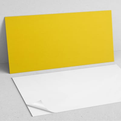 Coloray Wandpanelen Zelfklevend - Kleur geel PVC Wandpaneel - 100 cm x 50 cm - Geel Wandbekleding Zelfklevend - 1 stuk - Eénkleurige Wandpanelen Zelfklevend - Wandbord Keuken - Wandpaneel Badkamer