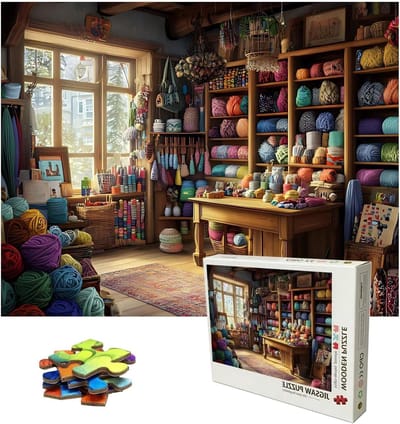 Houten Puzzel - Puzzel voor Volwassenen - Ontspanning en Geheugentraining - Letters op Achterkant - 1000 Stukjes 75x50 cm