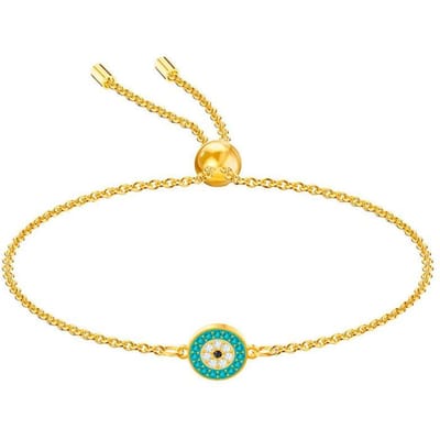 Swarovski Luckily Green Eye Rond Boze Oog Armband Damesarmband Goud 5468923 Box (Random Color) beige