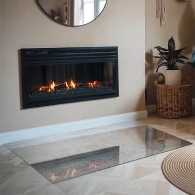 Coloray Vloerplaat Houtkachel - Vloerplaat voor Houtkachel - 120 cm x 80 cm - Vloerplaat Open Haard - Grijs Vloerplaat Kachel - Onderplaat - Plaat voor Onder Kachel - Kachel Vloerplaat - Onderplaat Voor Houtkachel
