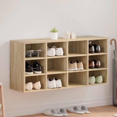 vidaXL - Schoenenkast - 103 - x - 30 - x - 51 - cm - Bewerkt - hout - Sonoma - Eiken