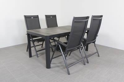 Hartman Salvatore/Queens 160x90 cm. verstelbare 4-persoons tuinset