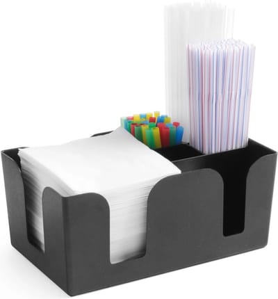 BarUp Handige bar-caddy met 6 vakken – Compact ontwerp – Gemaakt van sterk ABS – 240x145x105 mm