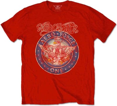Aerosmith Heren Tshirt -S- Aero Force Rood