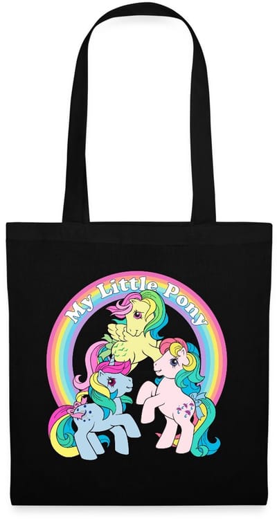 My Little Pony Retro Kleurige Ponys Met Regenboog Tas Van Stof Schoudertas
