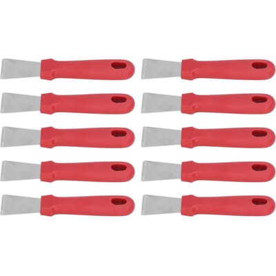 10 Stuks Plamuurmes Stevig Duurzaam Roestvrij Staal Ergonomisch Ontwerp Antislip Handvat Brede Toepassing gray