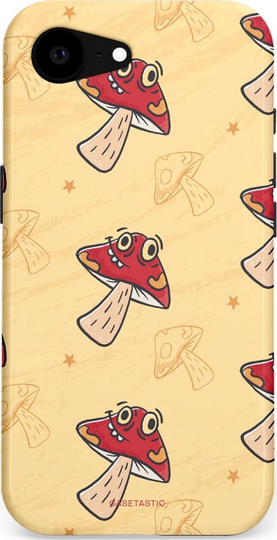 Casetastic Hoesje Geschikt voor Apple iPhone 16e Magsafe - Stijlvolle Beschermende Duo-layer Case - Vrolijke Paddestoel