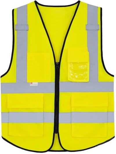Korntex Premium Multifunctional Executive Safety Vest Munich KX030 - Signal Yellow - L/XL