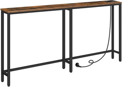 Dailygoods - Smalle Consoletafel met Stopcontact en USB-poorten