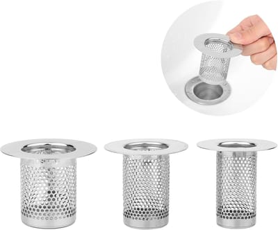 3-delige set badafvoerafdekking- haarvanger-doucheafvoer roestvrijstalen haarvanger-haarfilter-doucheafvoerfilter-voor wastafelfilter- badkuip