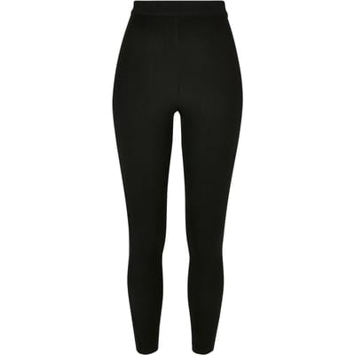 Urban Classics - Rib Knit Legging - M - Zwart