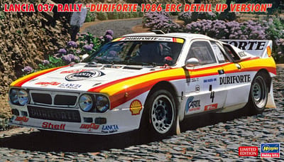 Hasegawa Modelbouwpakket Auto - 20775 Lancia 037 Rally - Duriforte 1986 ERC Detail Up Version - Italiaanse Rauto Plastic - 1:24 - Modelbouw