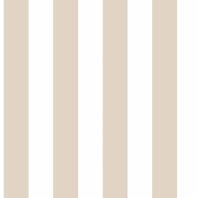 Behang - Kinderkamer – Strepen - Wit - Beige - Zand- Babykamer - Kinderbehang – Lijnen - 0,53 x 10,05 M