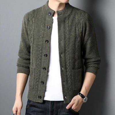 Casual Truien Herfst en Winter Nieuwe Heren Jeugd Mode Warme Truien Trendy Cardigan Jassen voor Heren 3XL gray