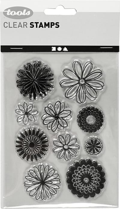 CC Silicone Stempels Bloemen 15,5 cm