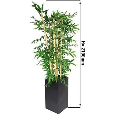 GGM Gastro Kunstpflanze "Bambus" - 210cm - mit Topf Groen