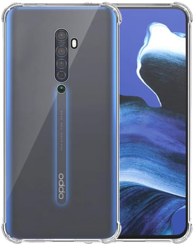 Smartphonica Telefoonhoesje Geschikt voor Oppo Reno 2 Transparant Schokbestendig - Shockproof TPU SIliconen Backcover Case met Stootrand Doorzichtig geschikt voor Oppo Reno2