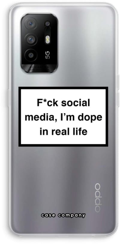 Case Company® - Hoesje geschikt voor Oppo A94 5G hoesje - I'm dope - Soft Cover Telefoonhoesje - Bescherming aan alle Kanten en Schermrand
